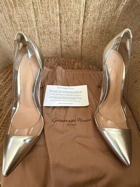 Sergio Rossi Silver Plexi Pumps